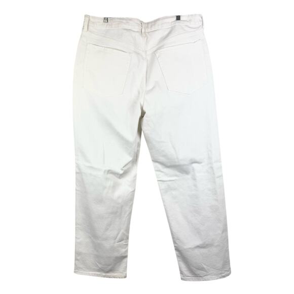 NWT Old Navy High-Waisted OG Loose Ripped White Jeans Calla Lily White Size 18 - Picture 11 of 15